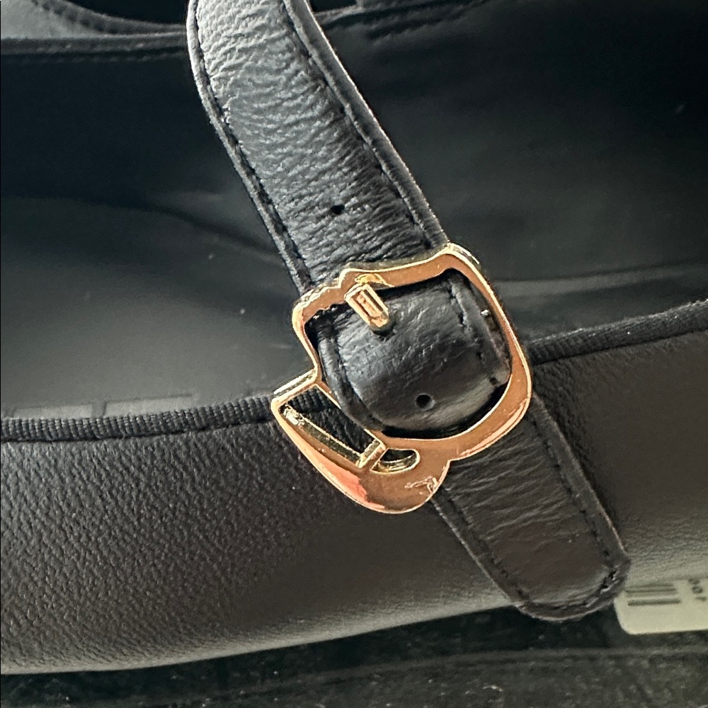 Black Karl Lagerfeld Women's Shoes with Gold Accents - Picture 2 of 6